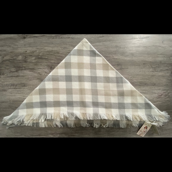 Grande écharpe tissée à blocs de couleurs doux - Picture 3 of 4